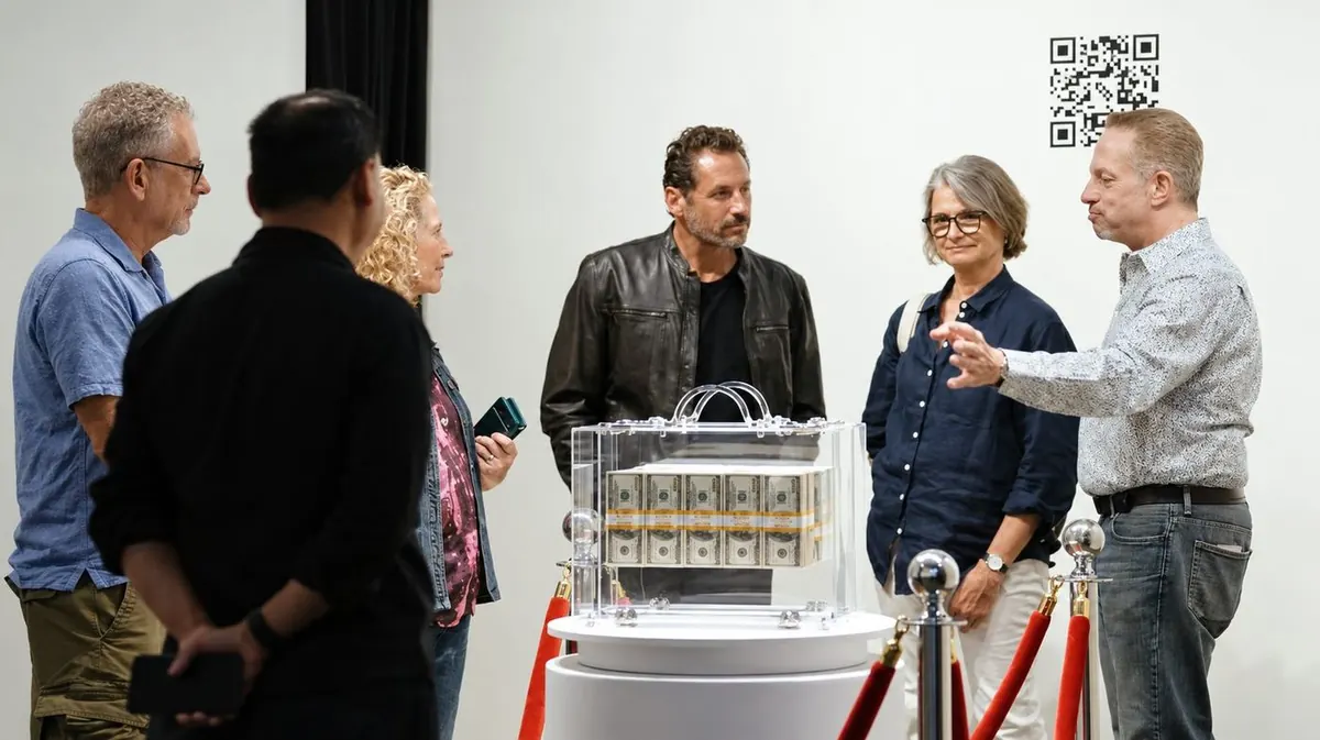 Briefcash — collectors at the vitrine, Art on Paper