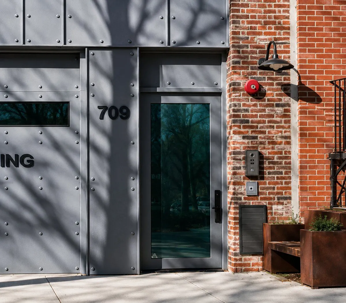 709 Sackett Street — entrance detail