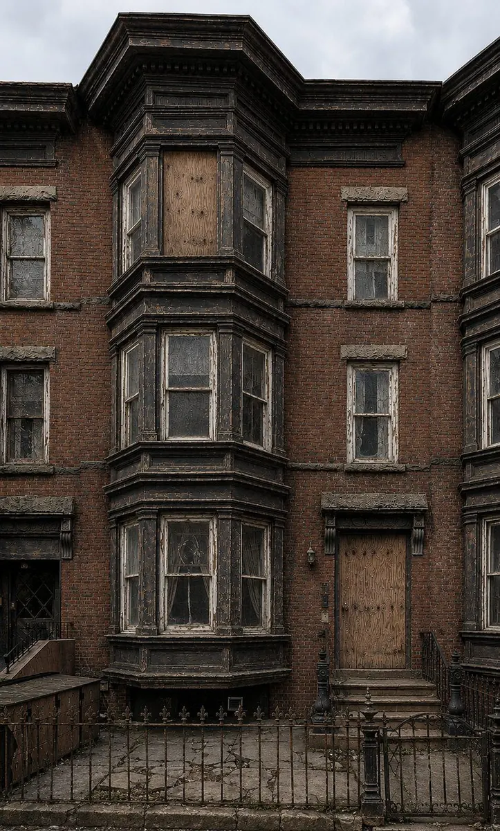 695 Degraw Street — the brownstone before restoration
